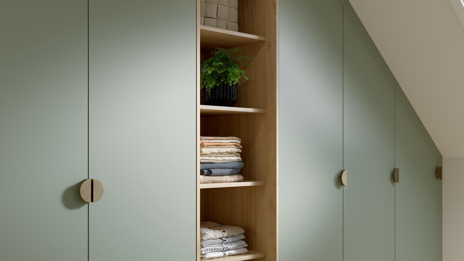 Hockley Super Matt Reed Green Shallow Shelf