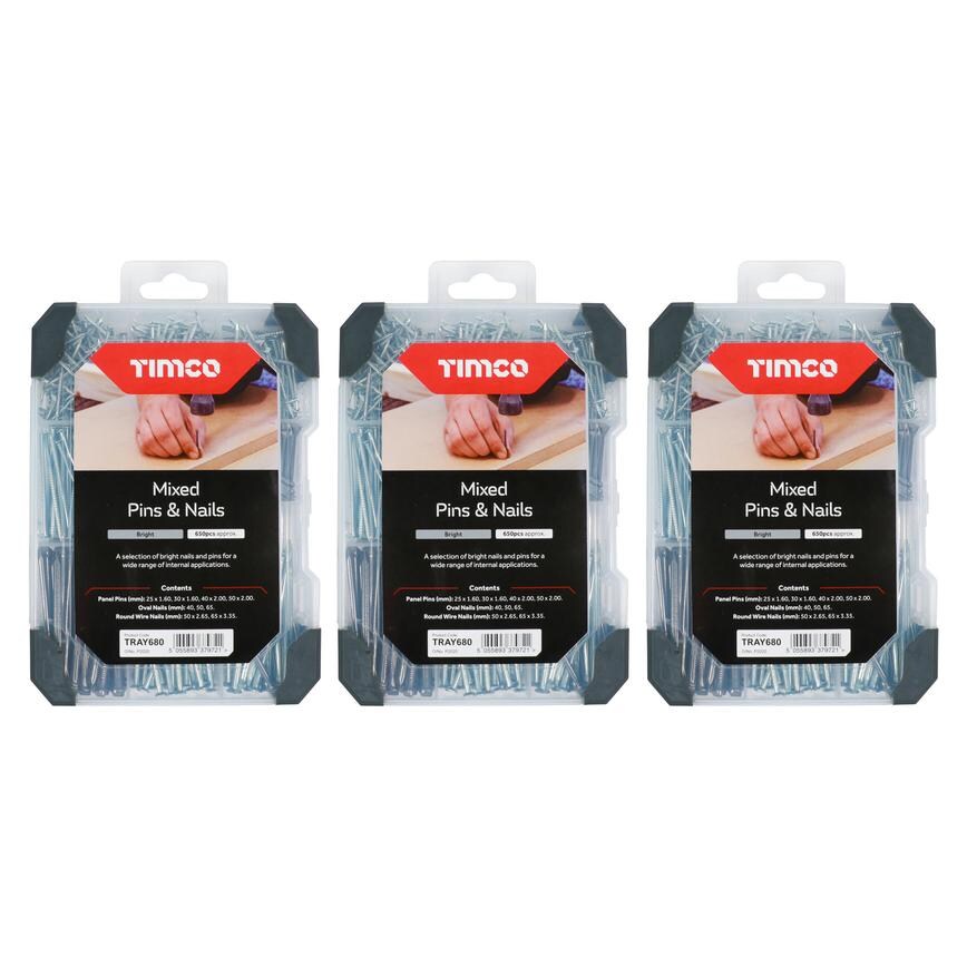 Rooster Multibuy 495pc Pins & Nails 3 pack