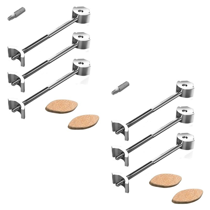 Zipbolt 100mm Ultra Slim Worktop Connecting Bolt Pack of 6