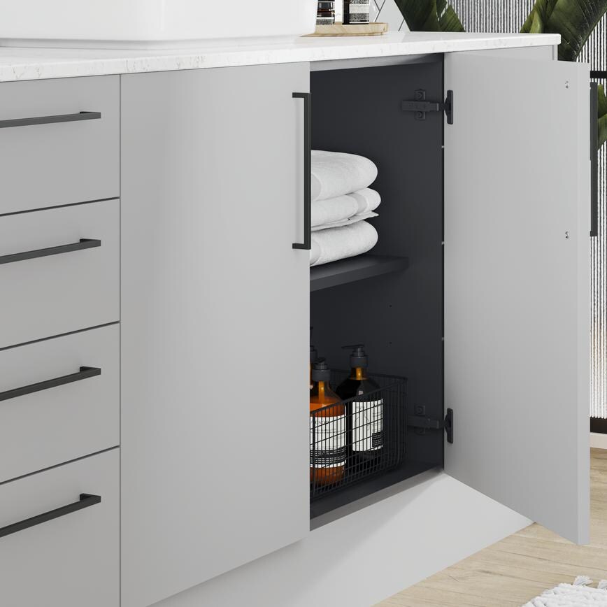 Greenwich Gloss Dove Grey Bathroom BaseCabinet
