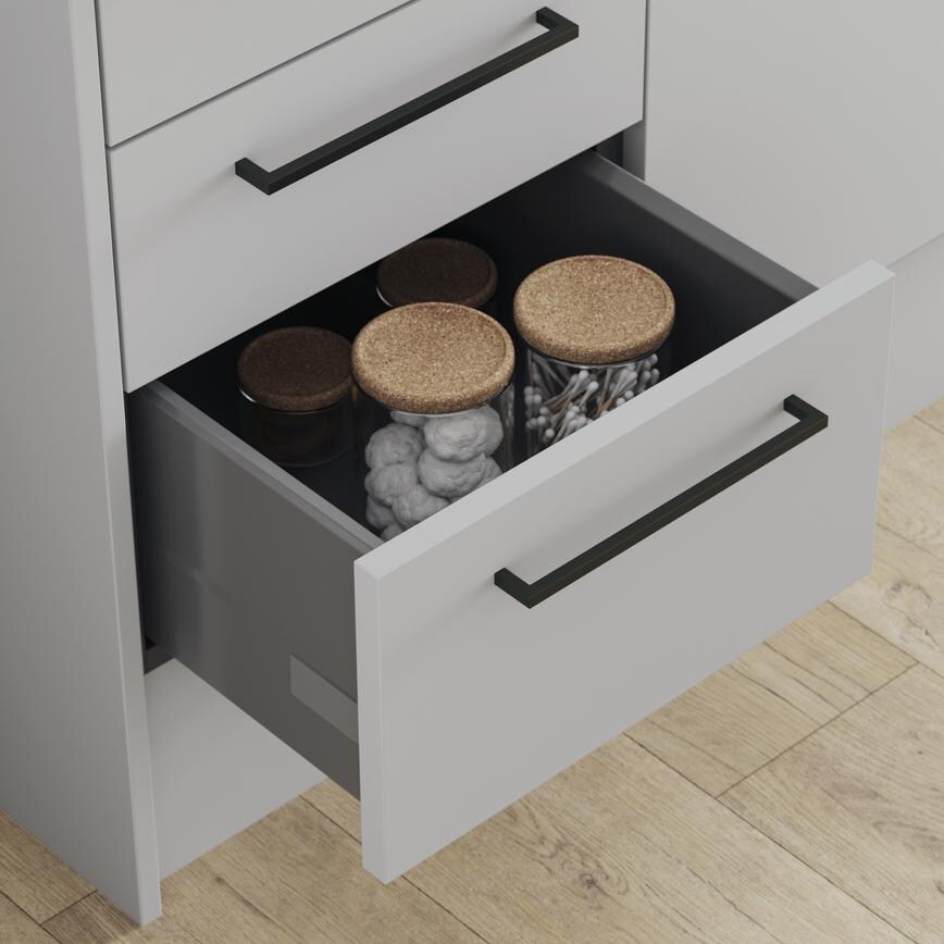 Greenwich Gloss Dove Grey Bathroom Drawer Cabinet