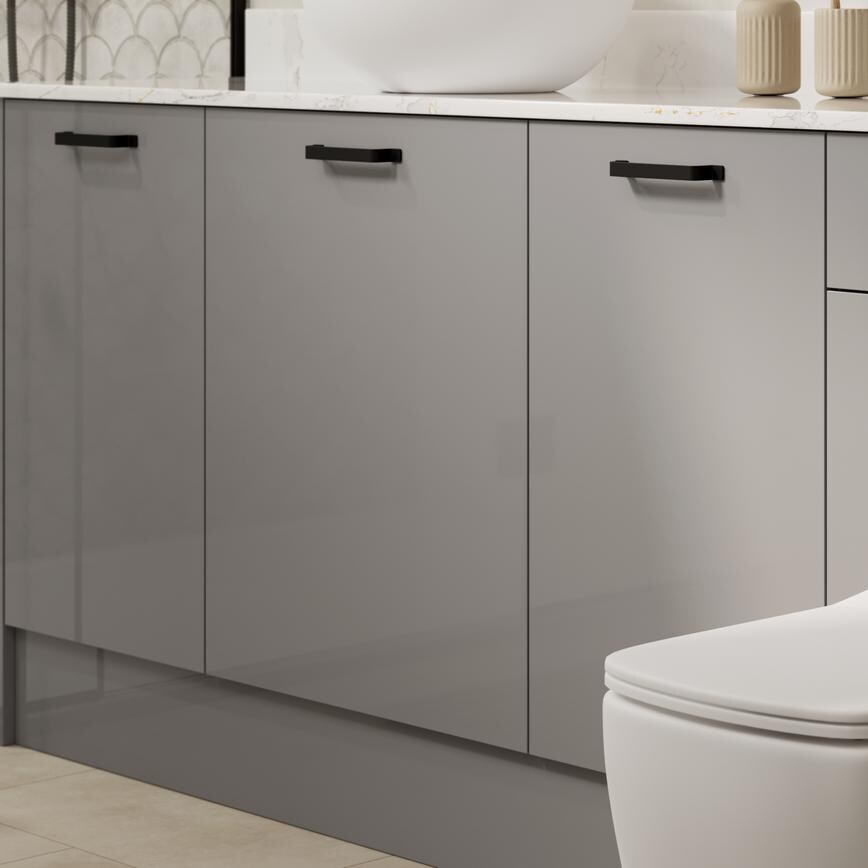 Greenwich Gloss Slate Grey Bathroom Frontals
