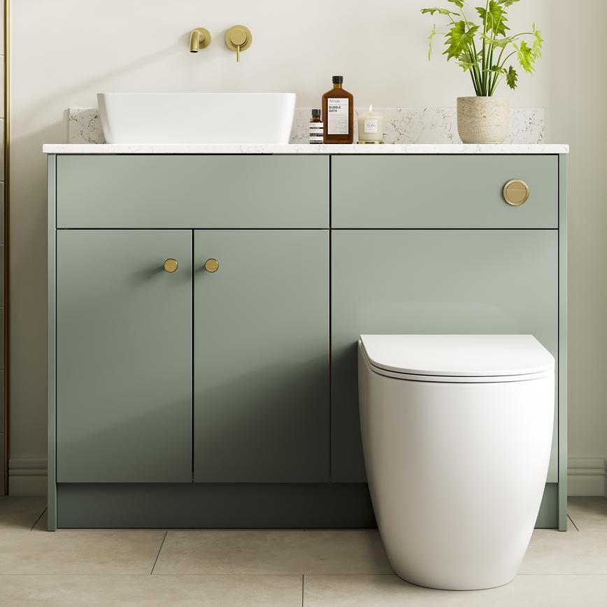 Greenwich Gloss ReedGreen Bathroom Frontals