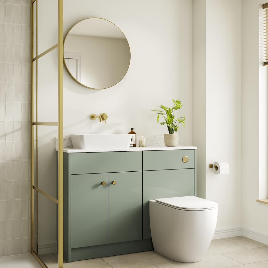 Greenwich Gloss ReedGreen Bathroom Set Shot 