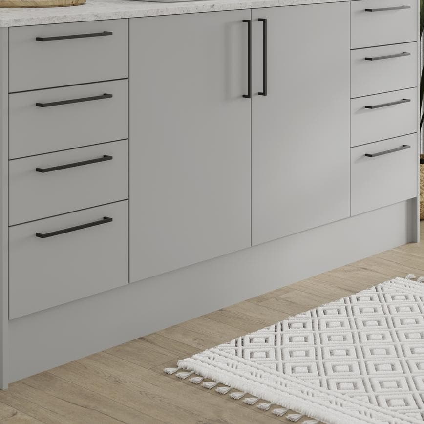 Hockley Super Matt Dove Grey Bathroom Cabinet Run