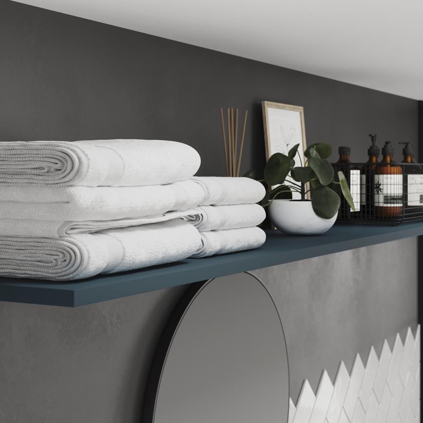 Hockley Super Matt Marine Blue Bathroom Shelf Cameo