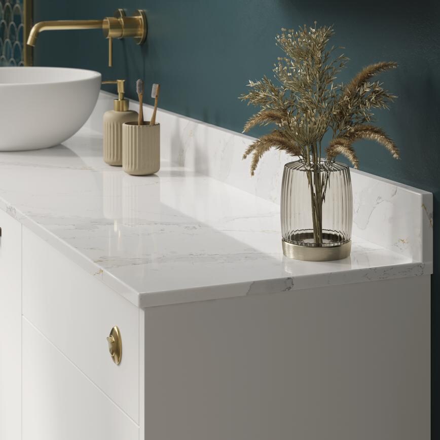 Hockley SM White Bathroom Worktop