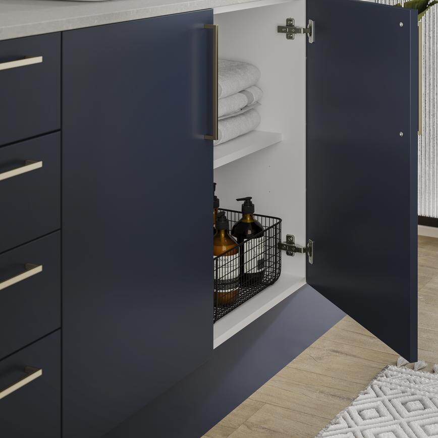 Hockley Super Matt Navy Bathroom Base Units (Open)