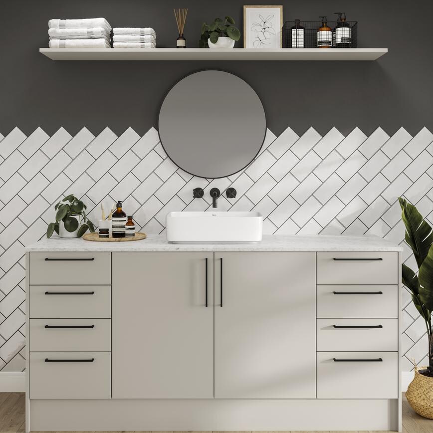 Hockley Super Matt Sandstone Bathroom
