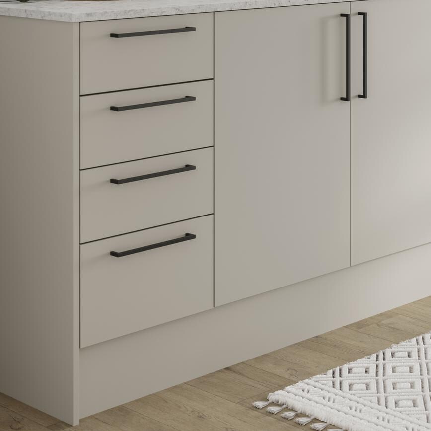 Hockley Super Matt Sandstone Bathroom Base Cabinets