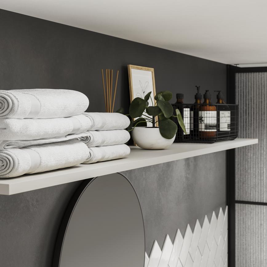 Hockley Super Matt Sandstone Bathroom Shelves