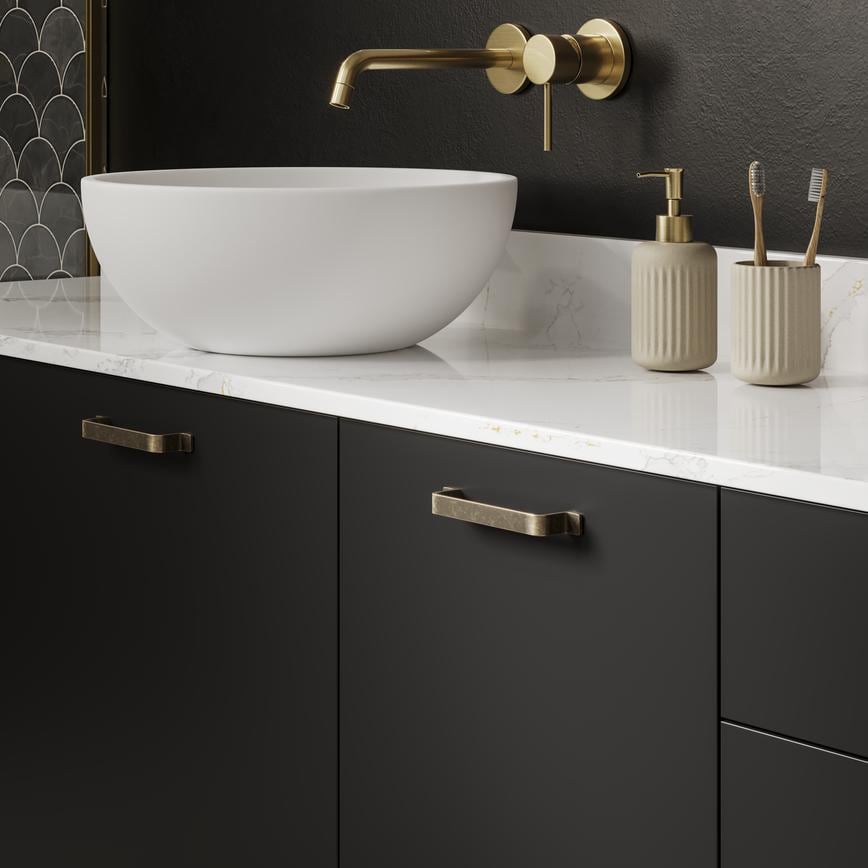 Hockley Super Matt Black Bathroom Worktop