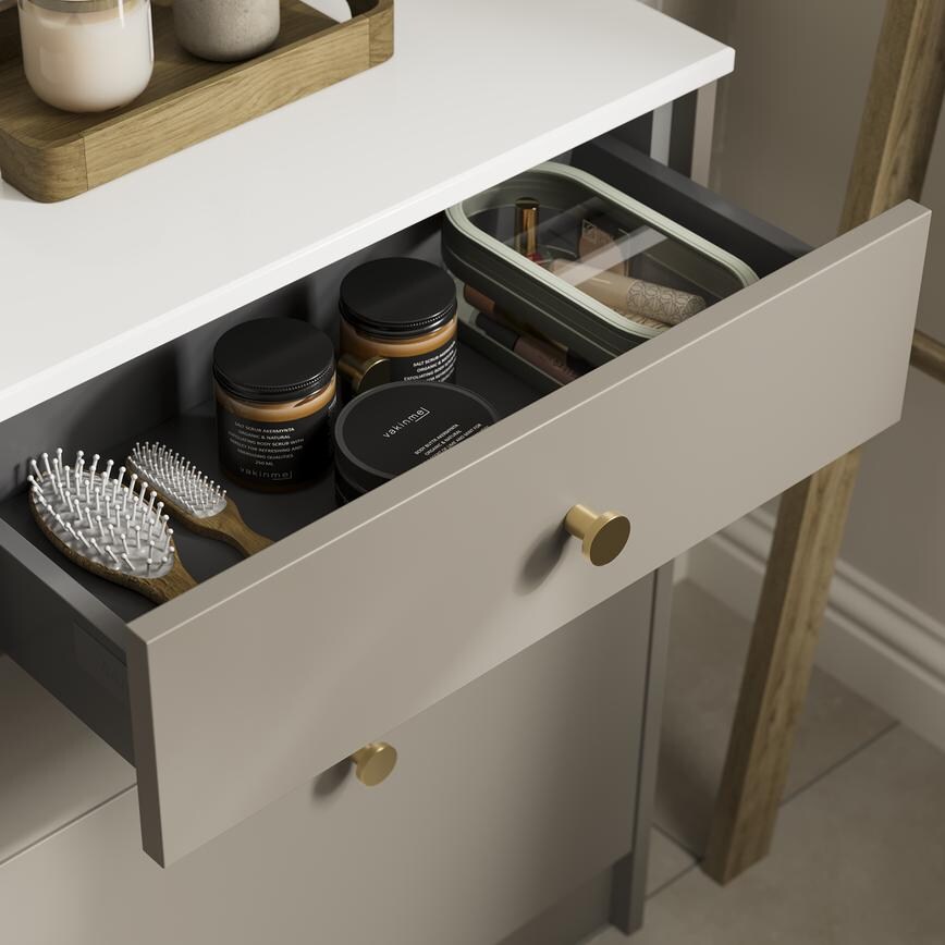 Hockley Super Matt Sand Grey Bathroom Drawer