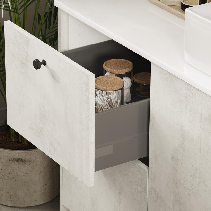 Hockley Textures White Stone Drawer