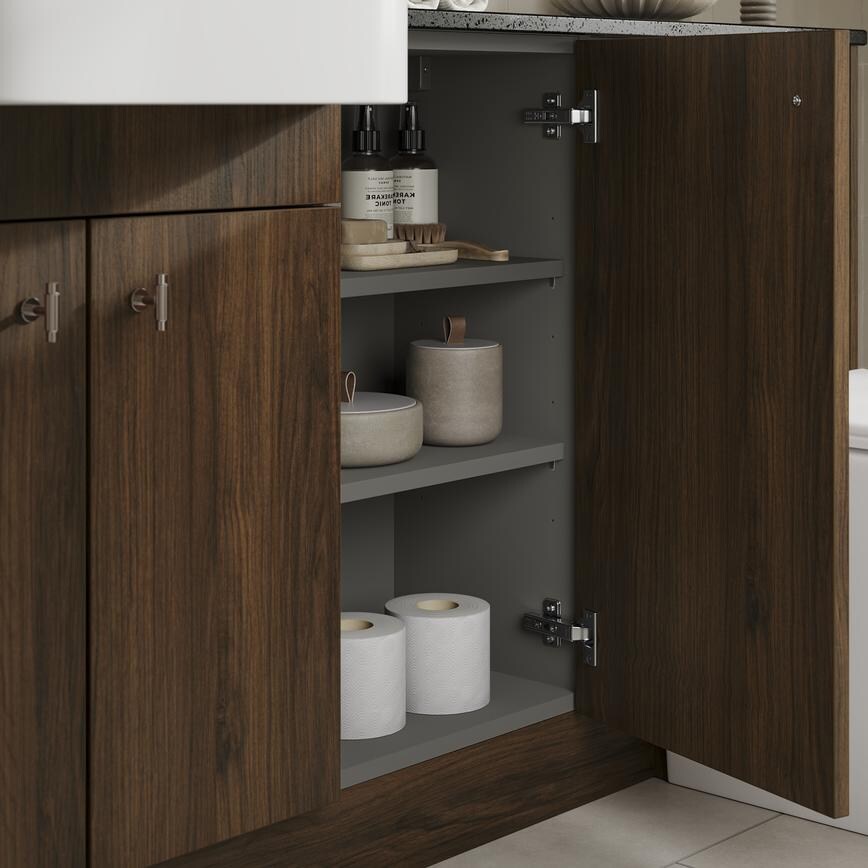 Hockley Textures Walnut Bathroom Cabinet