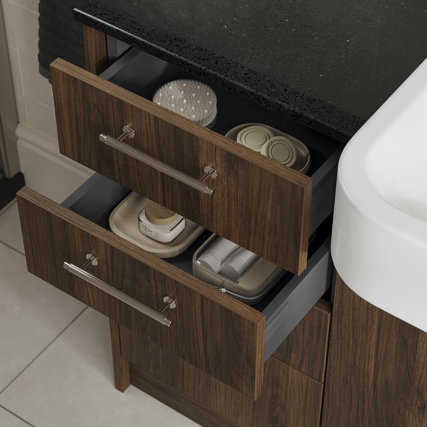 Hockley Textures Walnut Bathroom Drawers