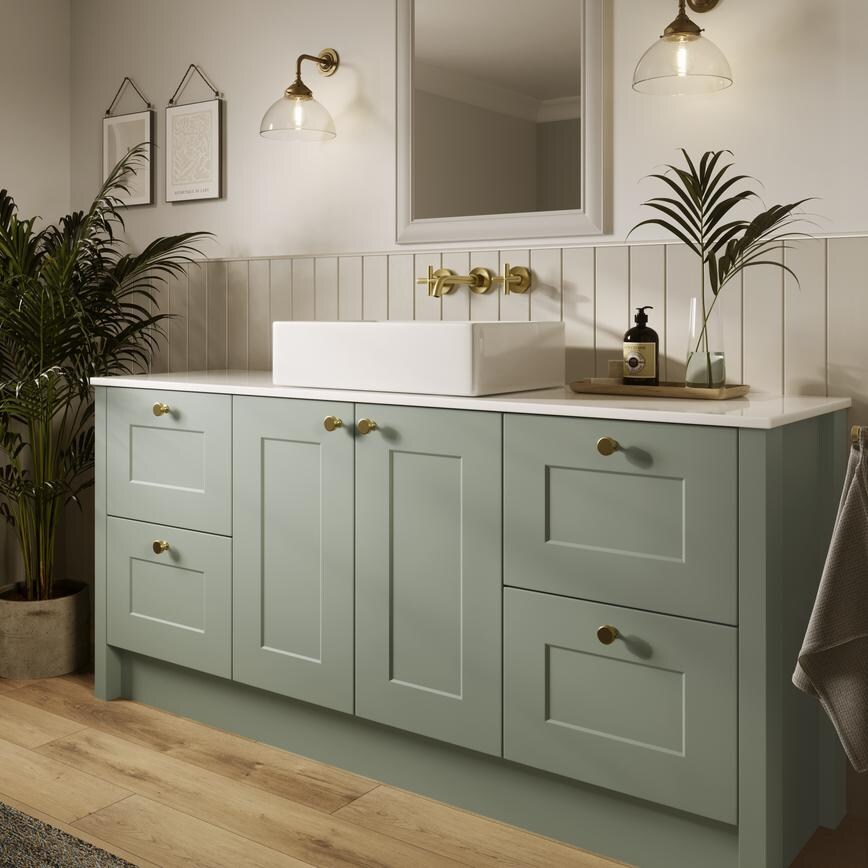 Chelford Dove Grey Bathroom Angle View