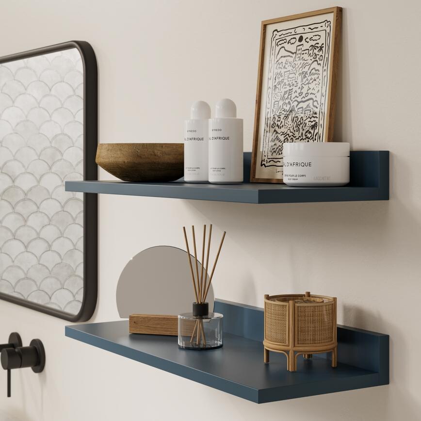 Greenwich Marine Blue Bathroom Shelves