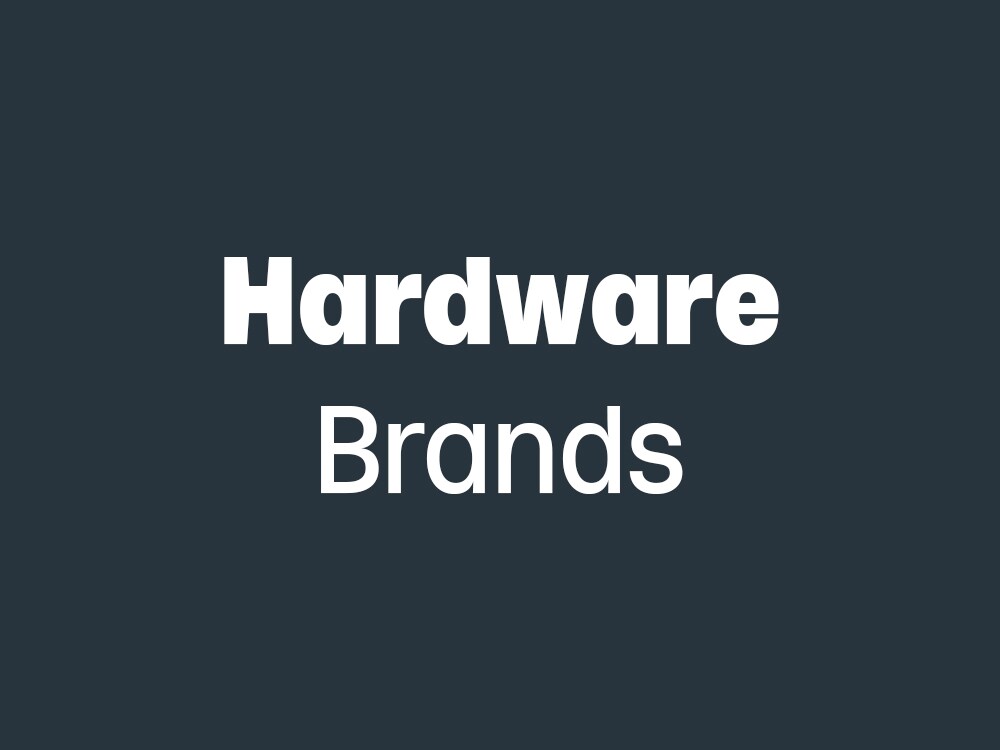 Hardware brands at Howdens