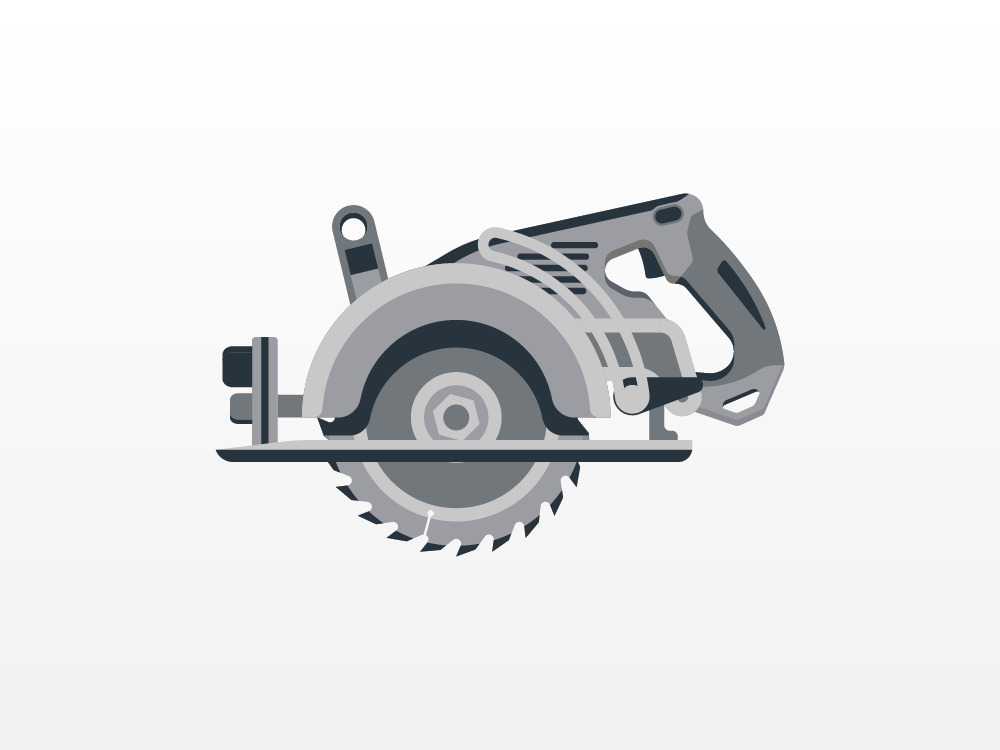 Illustration of power saw