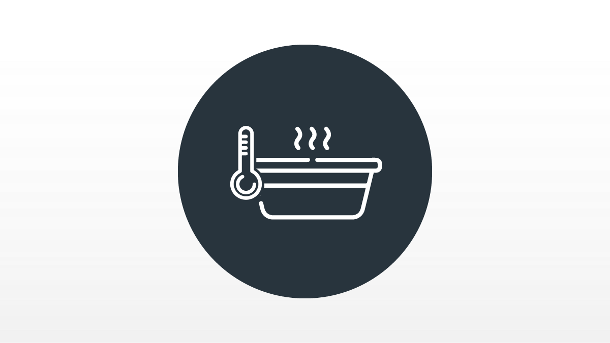 A keep warm icon for warming drawers