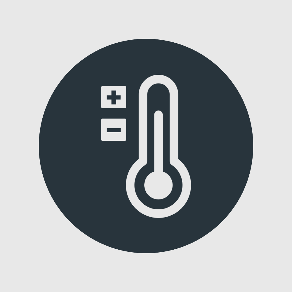 Adjustable temperature icon