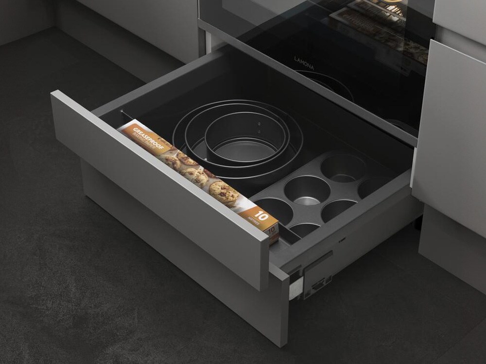 Built under oven drawers