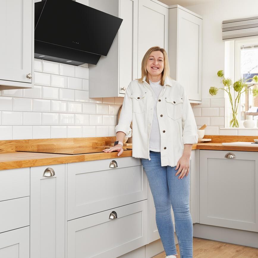 Ellen White stood in her Howden's kitchen, in front of a window