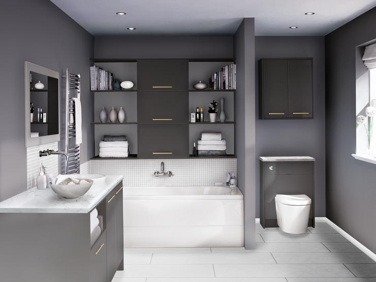 Greenwich Super Matt Graphite bathroom