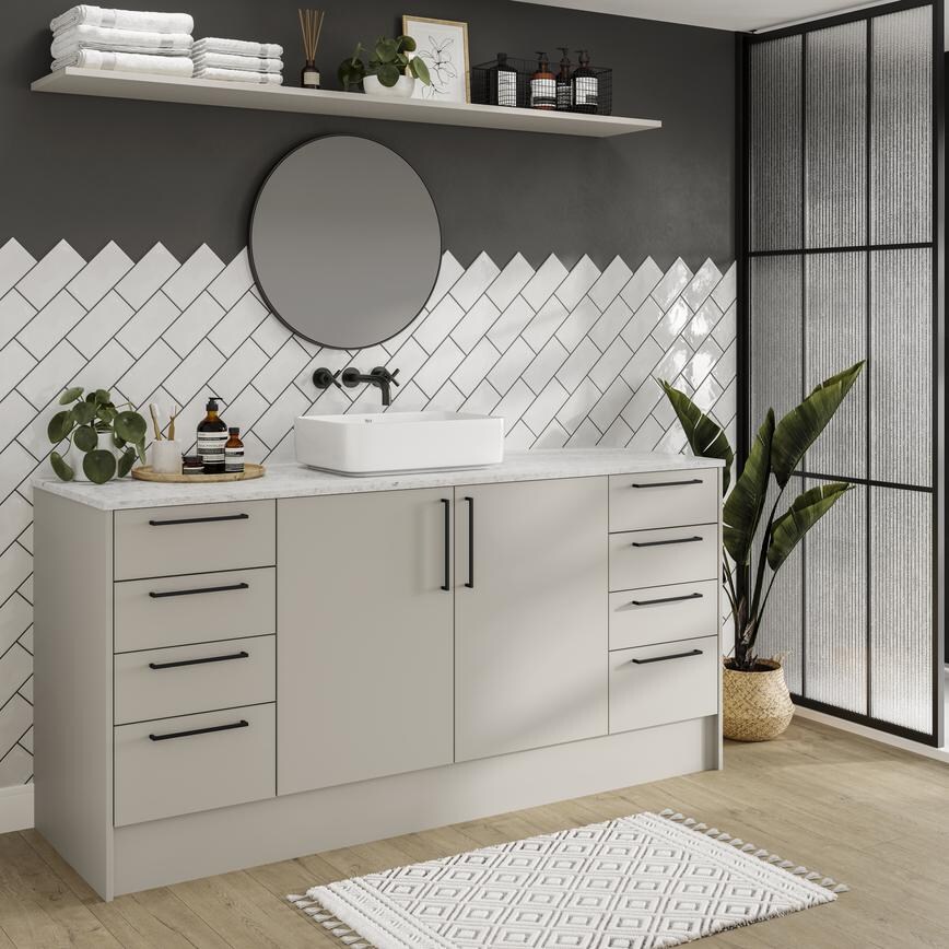 hockley super matt sandstone bathroom