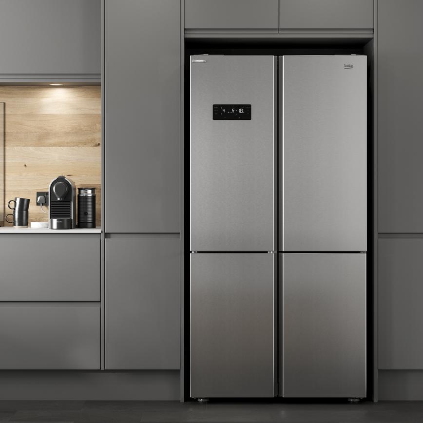 Beko 90cm 4-door American Fridge Freezer