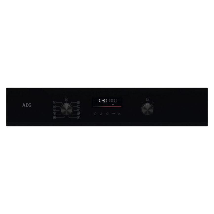 AEG Series 6000 NKK6N501B Built In 45cm Black Multifunction Ovem With Microwave