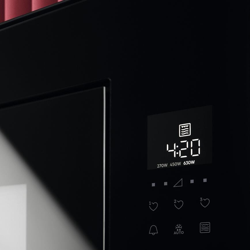 AEG Series 6000 OB6GM261UB Built In 45cm Black Microwave With Grill