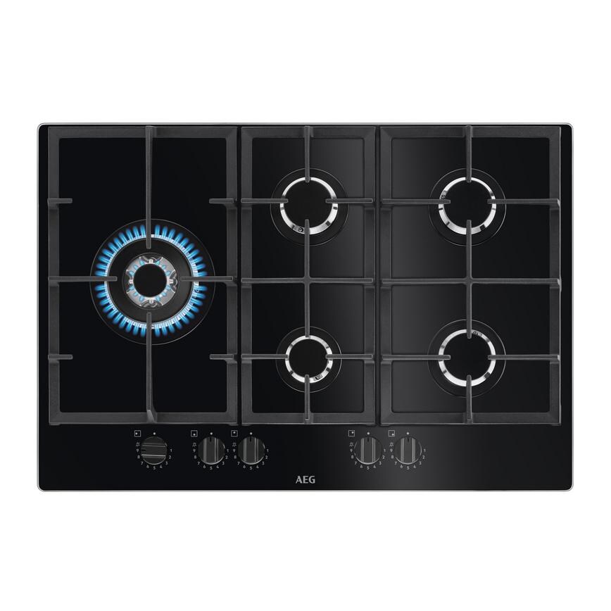 AEG HKB75820NB 75cm Black Gas Hob