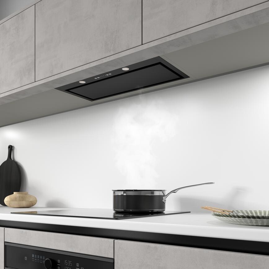 Lamona 60cm Black Canopy Hood Hockley Concrete