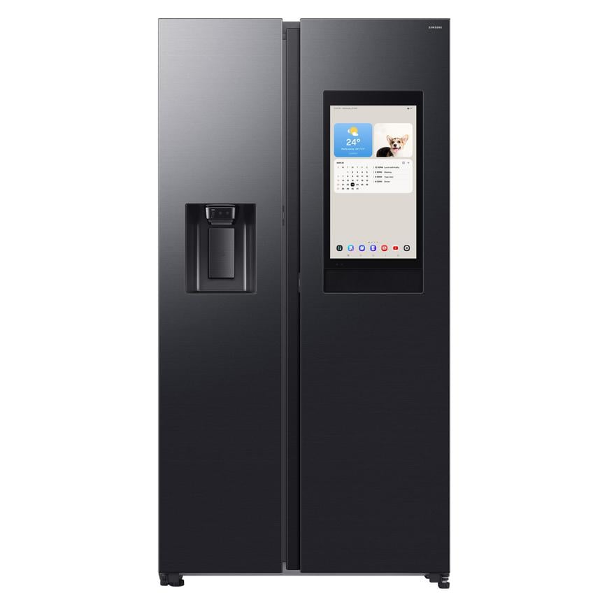Samsung RS90F66BEFEU Freestanding 6535 Black American Fridge Freezer Closed
