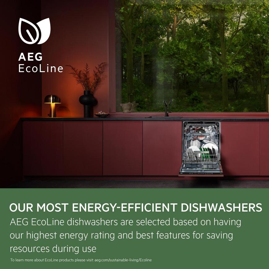 AEG Series 5000 FSB54607Z Integrated Full Size White Control Panel Dishwasher EcoLine