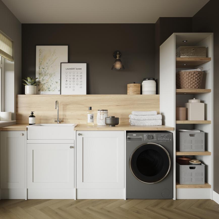 Beko B3D59644UG Freestanding 9Kg / 6Kg 1400rpm Graphite Washer Dryer