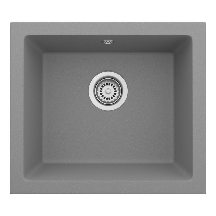 Single Bowl No Drainer Inset/Undermount Composite Grey Kitchen Sink 