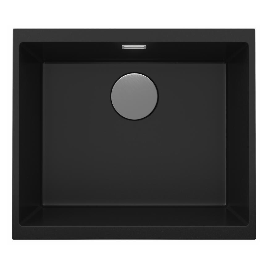 Chasewater Single Bowl No Drainer Inset/Undermount Granite Composite Black Kitchen Sink