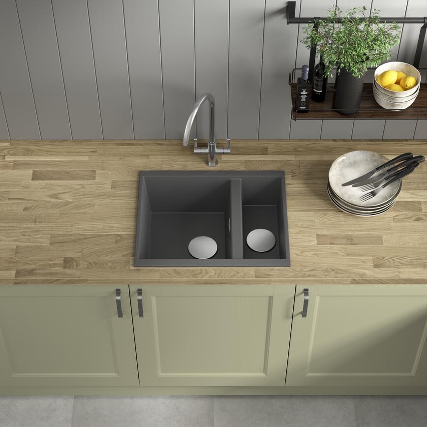 Chasewater Granite Bowl 1.5 Grey Bridgemere Sage Green