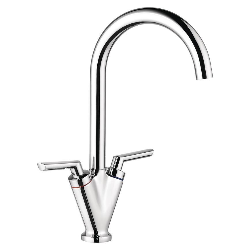 Lamona Velino Chrome Swan Neck Mono Mixer Tap