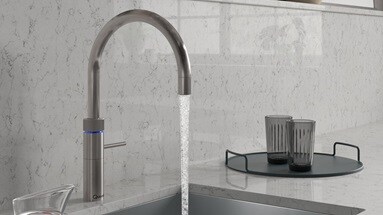 Quooker Fusion Stainless Steel Tap running