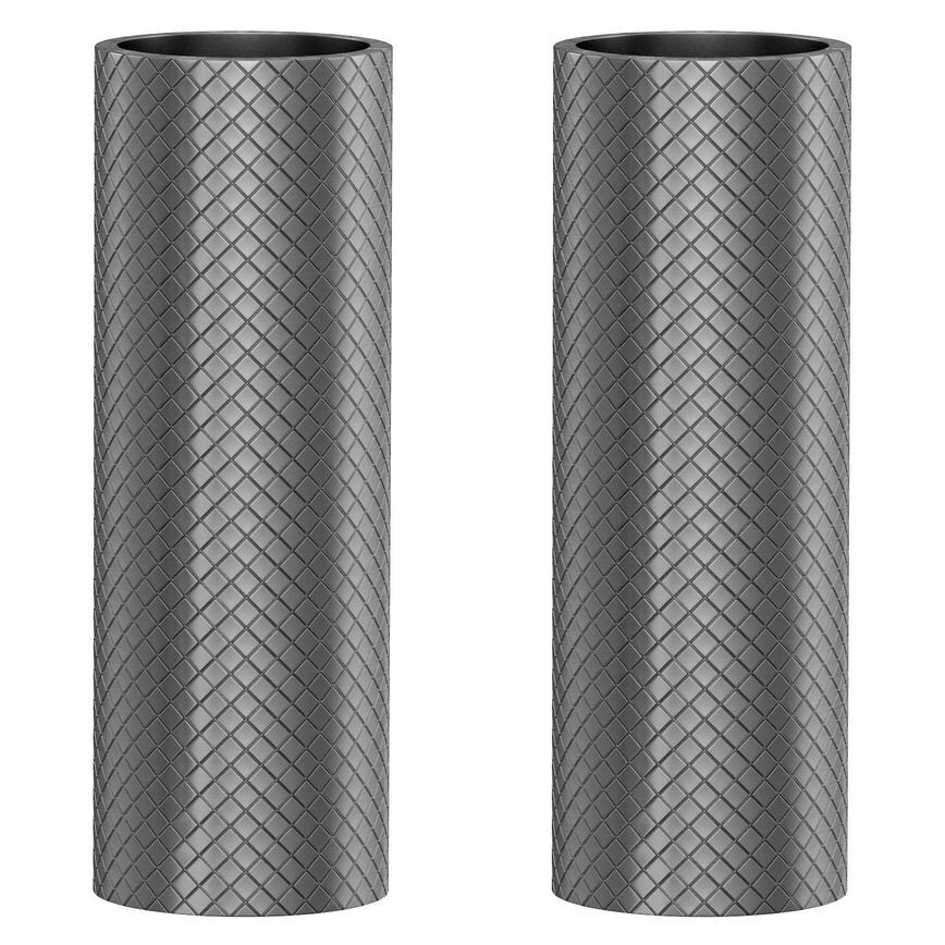 Pronteau Kynance Brushed Nickel Knurled Kitchen Tap Handles 