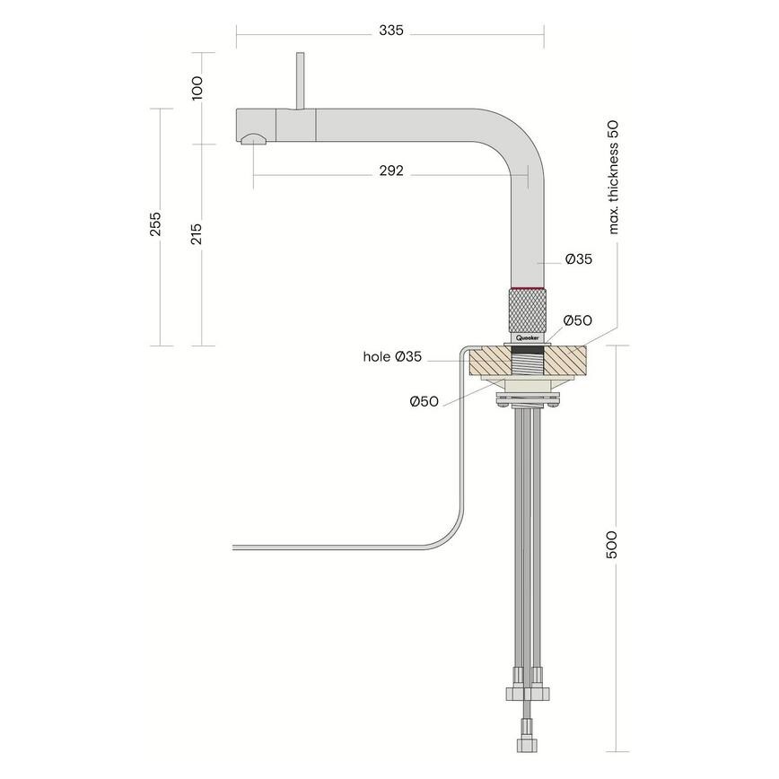 Quooker Front Line Drawing