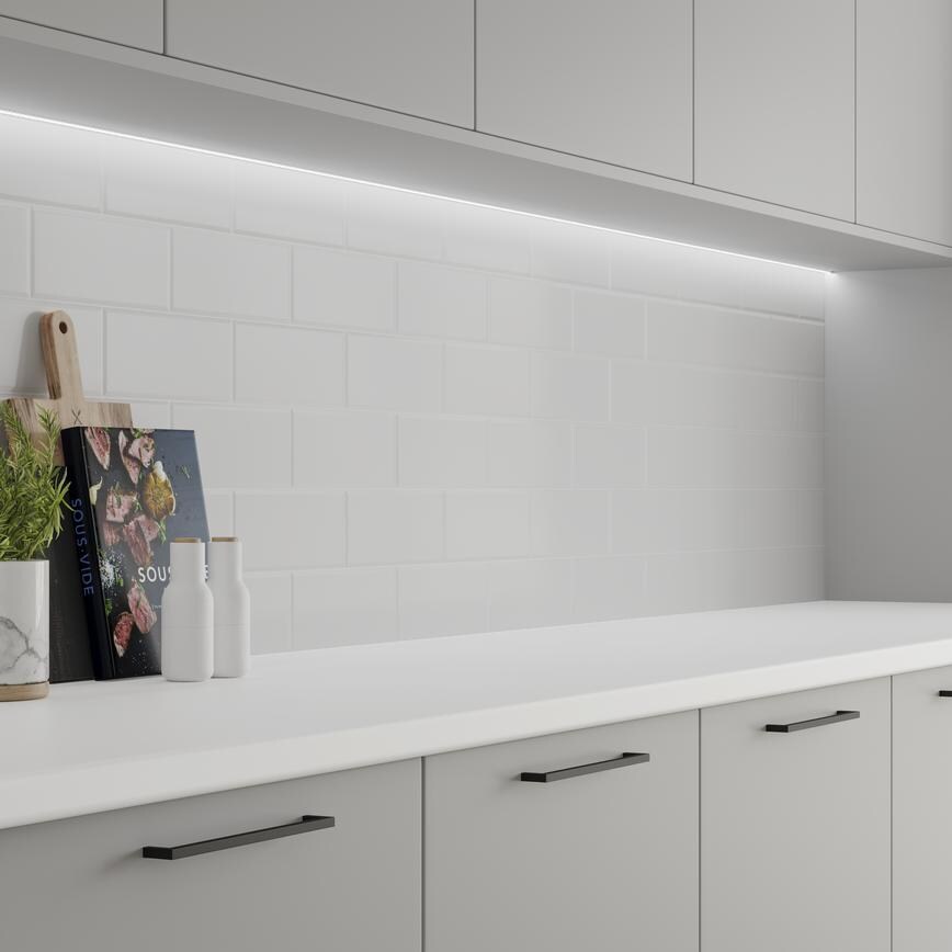 white metro tile backboard
