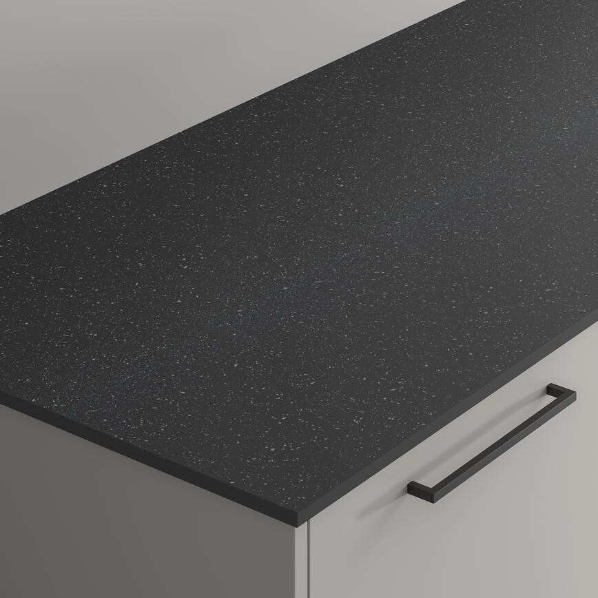 Black Sparkle Quarts Effect Laminate Worktop Cameo