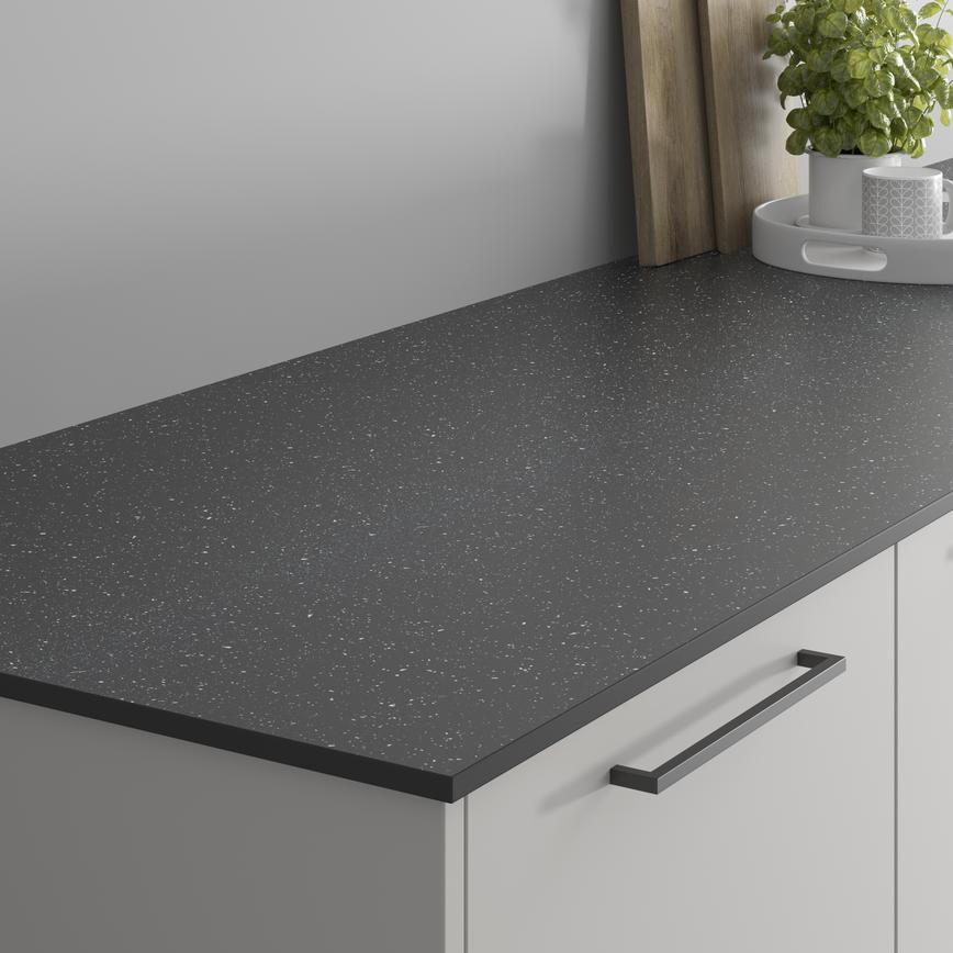 Black Sparkle Quarts Effect Laminate Worktop Cameo Final