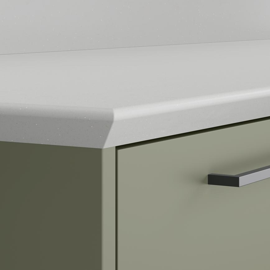 Aspen Crystal Shark Nose Profile 30mm Quartz Worktop