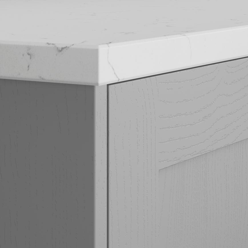Lyskam White 30mm Quartz Worktop